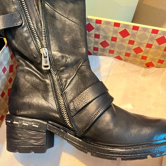 A.S.98 Italian Leather Booties black/Nero size 37 NIB - Picture 14 of 16